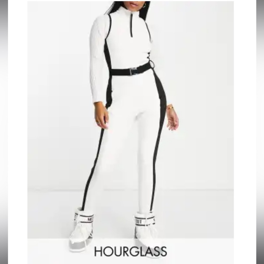 ASOS 4505 Hourglass - WHITE - All in one Ski Suit/Snow Suit Onesie